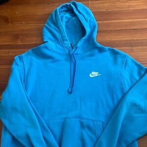 Bright blue Nike hoodie